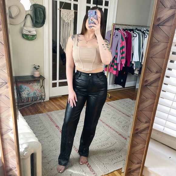 Wilfred Melina Faux Leather Straight Leg Pant - Picture 7 of 8